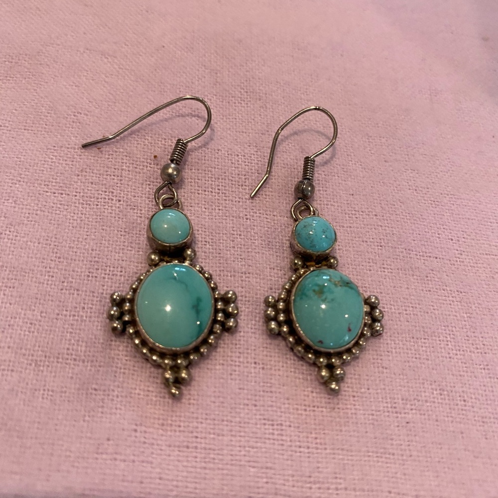Sterling silver and turquoise earrings